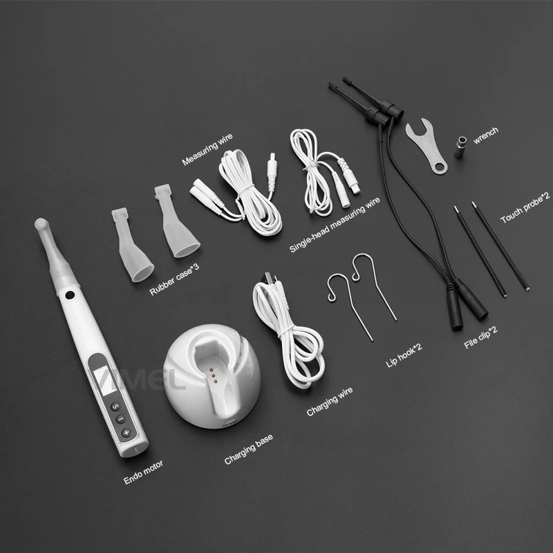 2-in-1-Dental-Endomotor mit Apex-Locator, kabellose endodontische Behandlung, bunter OLED-Bildschirm mit 16:1 Winkelstück