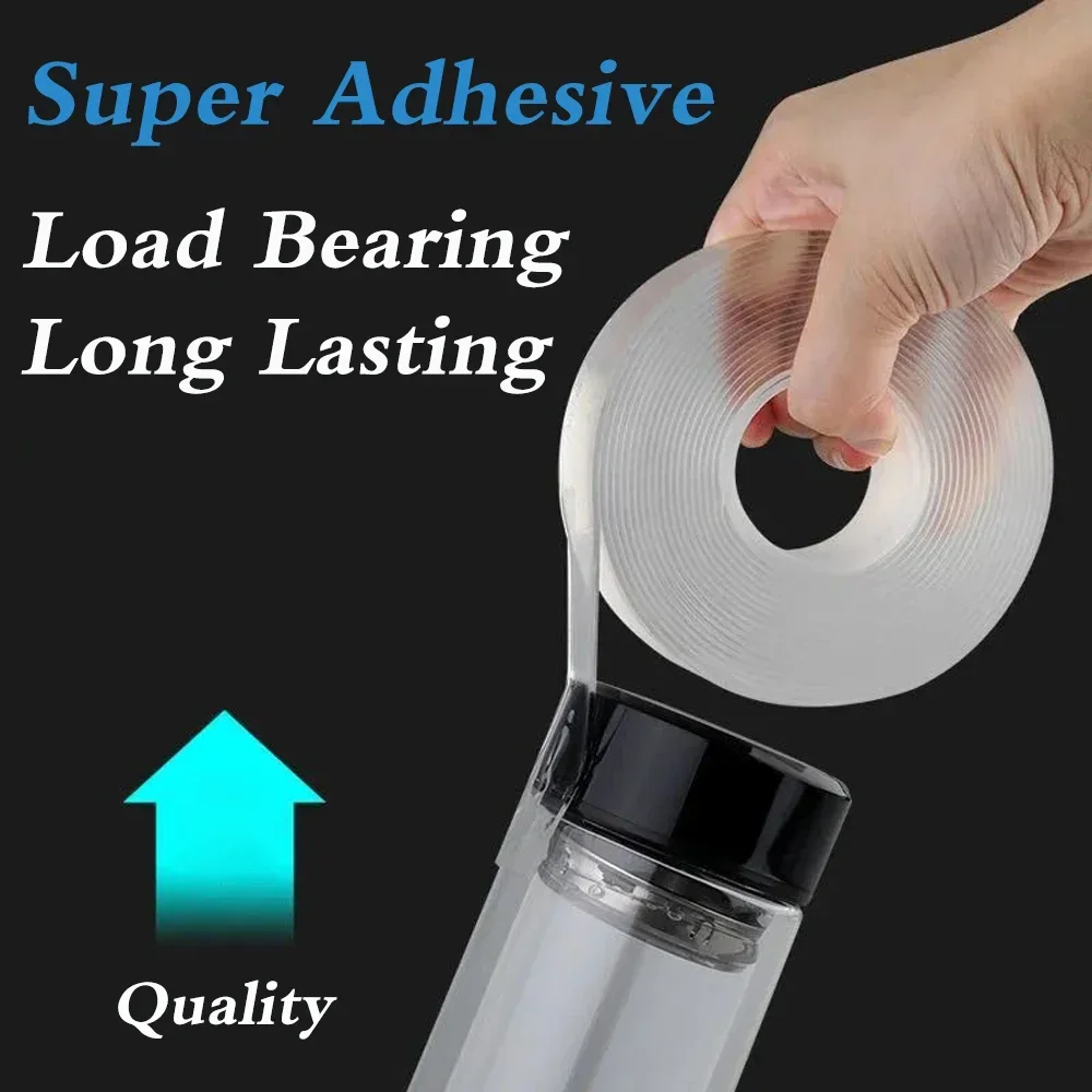 Ultra-Strong Transparent Nano Adhesive Tape - Reusable, Waterproof, and Multi-Purpose
