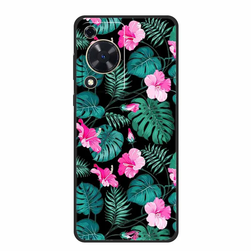 Black Silicone Soft Phone Case with Cartoon Design