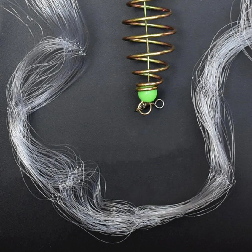 Rete Da Pesca A Molla In Rame Con Perline Luminose - Facile Da Lanciare, Nylon Resistente - Foto 8