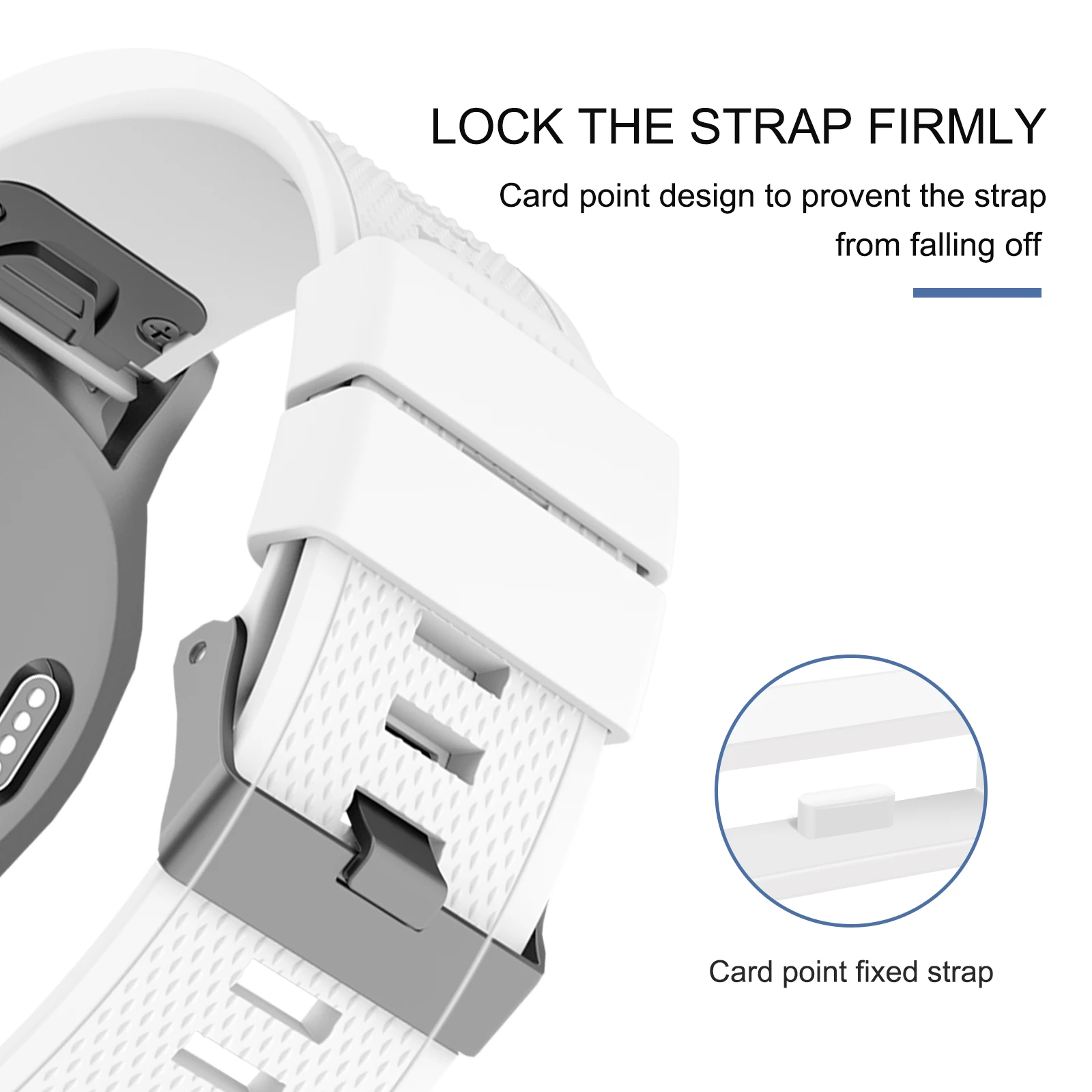 Black & White Watch Strap Keeper Rings - Pack of 10