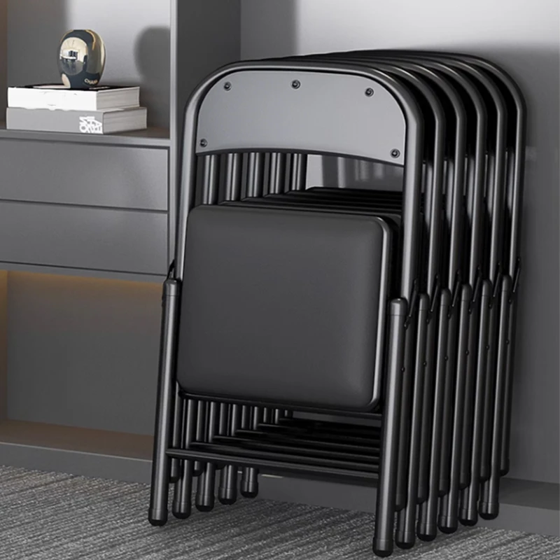 Creowell &trade; Chairs Simple stool, backrest chair, household folding chair, portable office conference chair