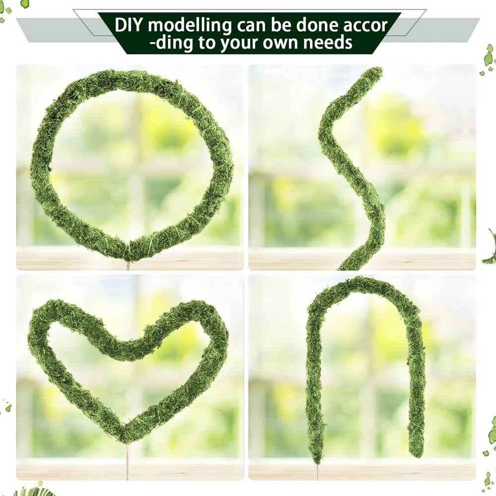 Description Picture 6 of item1PC Moss Pole Bendable Plant Stakes Handmade Slim Monstera Plant Support Moss Plant Sticks Support for Large Indoor Potted