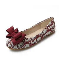 Lady Luxury Designer Cloth Flats Shoes Round Toe Slip-Ons For Wide Foot 44-32 2023 New Arrivals Black Moccasines Ballet Loafers 1