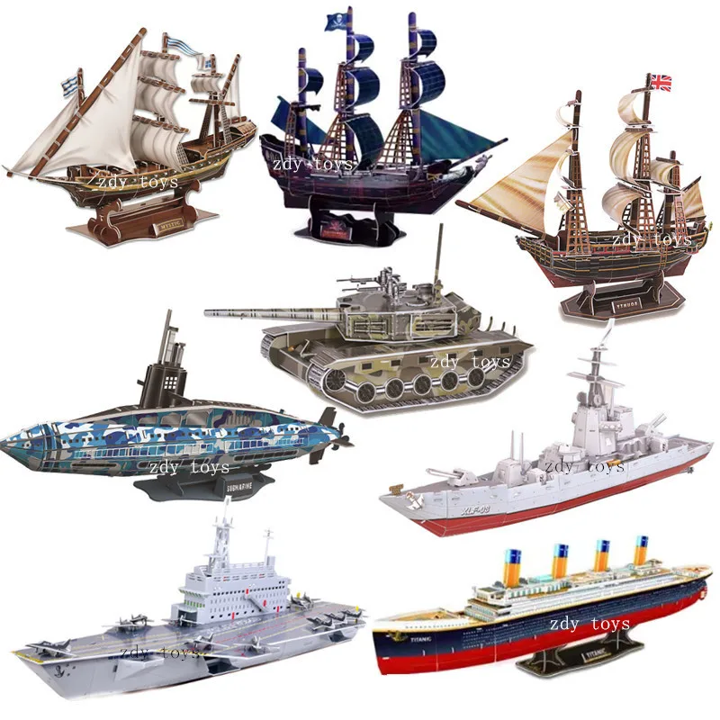 Puzzle En bois 3D Bateau de pirates 6591 6591 Jouets en bois