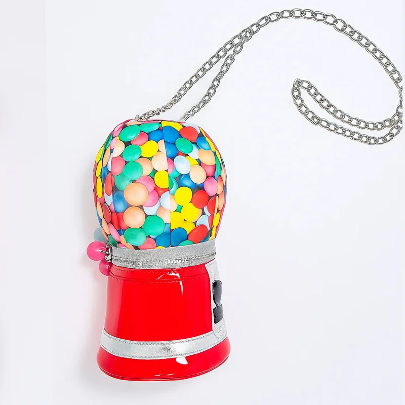 Red Hot Air Balloon Shape Handbag Party Clutch Bag for Women Purses Fashion Luxury Designer Bags Shoulder Chain Bag Pu Leather