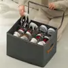 Foldable Shoe Organizer, Fabric Shoe Hanger With Cover, Adjustable Dividers For Shoe Storage Drawer Box Container Cube Box Fits 5