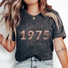 Limited Edition 1975 Vintage 70th Birthday Letter Print T-Shirts, Women's Casual Short Sleeve Crew Neck Top for Summer & Spring 3