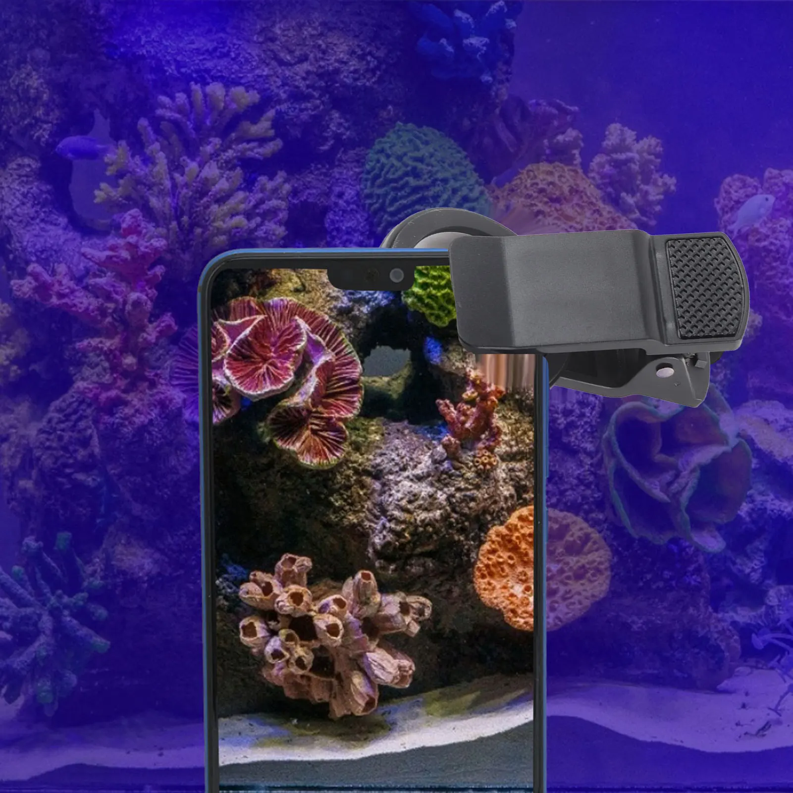 Aquarium Camera Filters Aquarium Camera Seawater Fish Tank Coral Cylinder Photography Lens with Macro Filter Aquarium