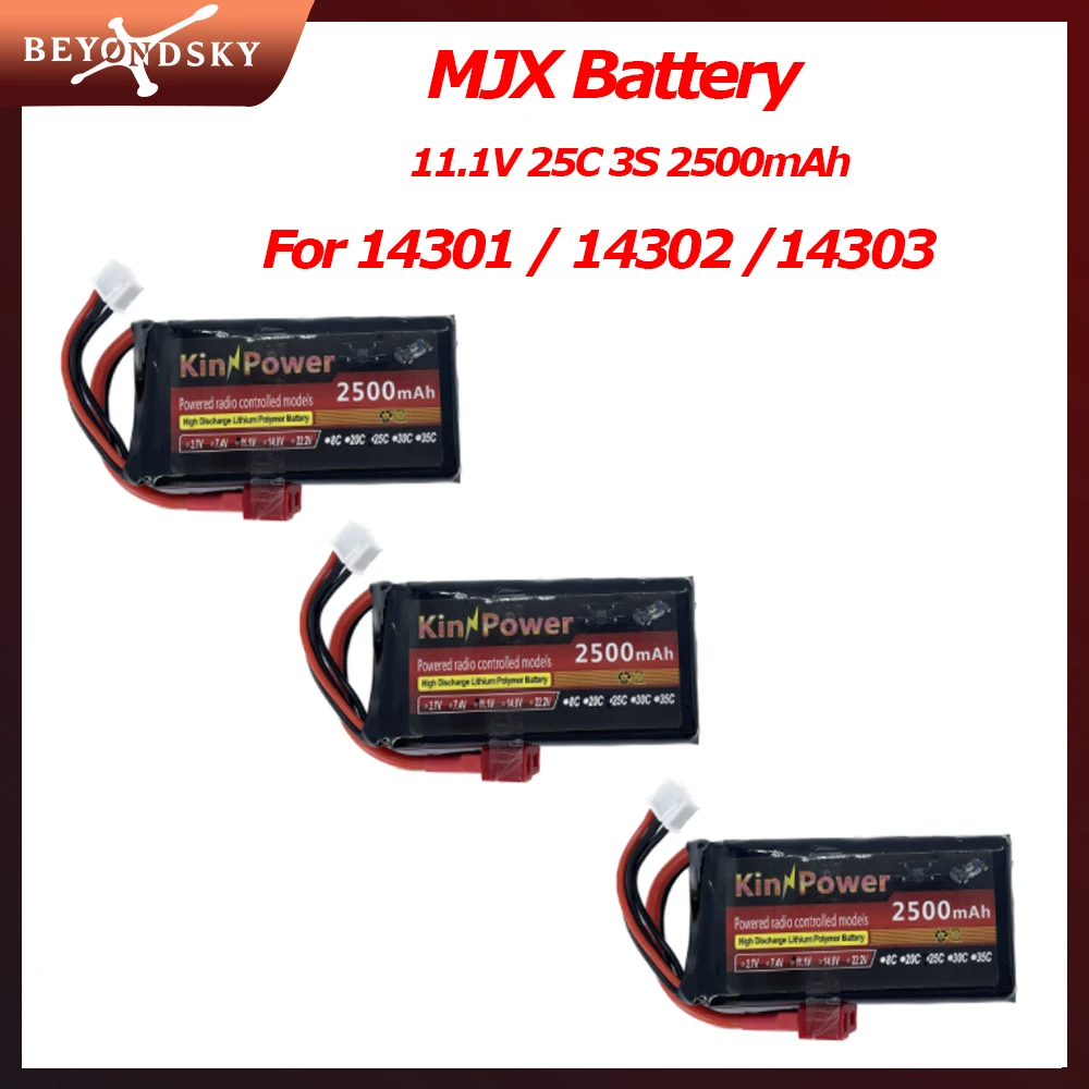 Batterie LiPo 3S 2500mAh pour Voiture RC - Lot de 3