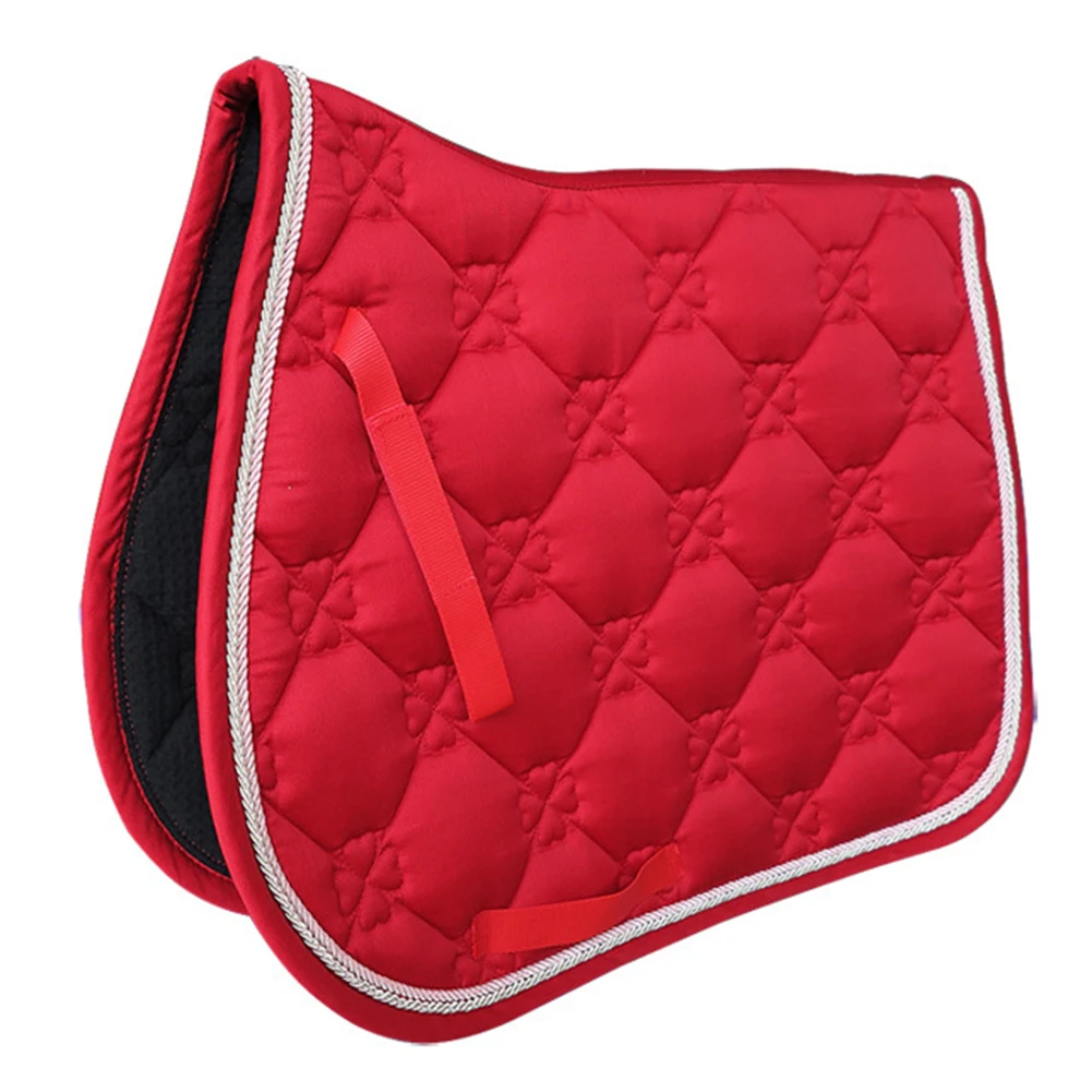 Saddle Pad Horse Riding Dressage Supportive Mat 300G T/C Cotton Shock Absorbing Equestrian Equipment Accessory All Purpose horse riding equipment saddle cushion