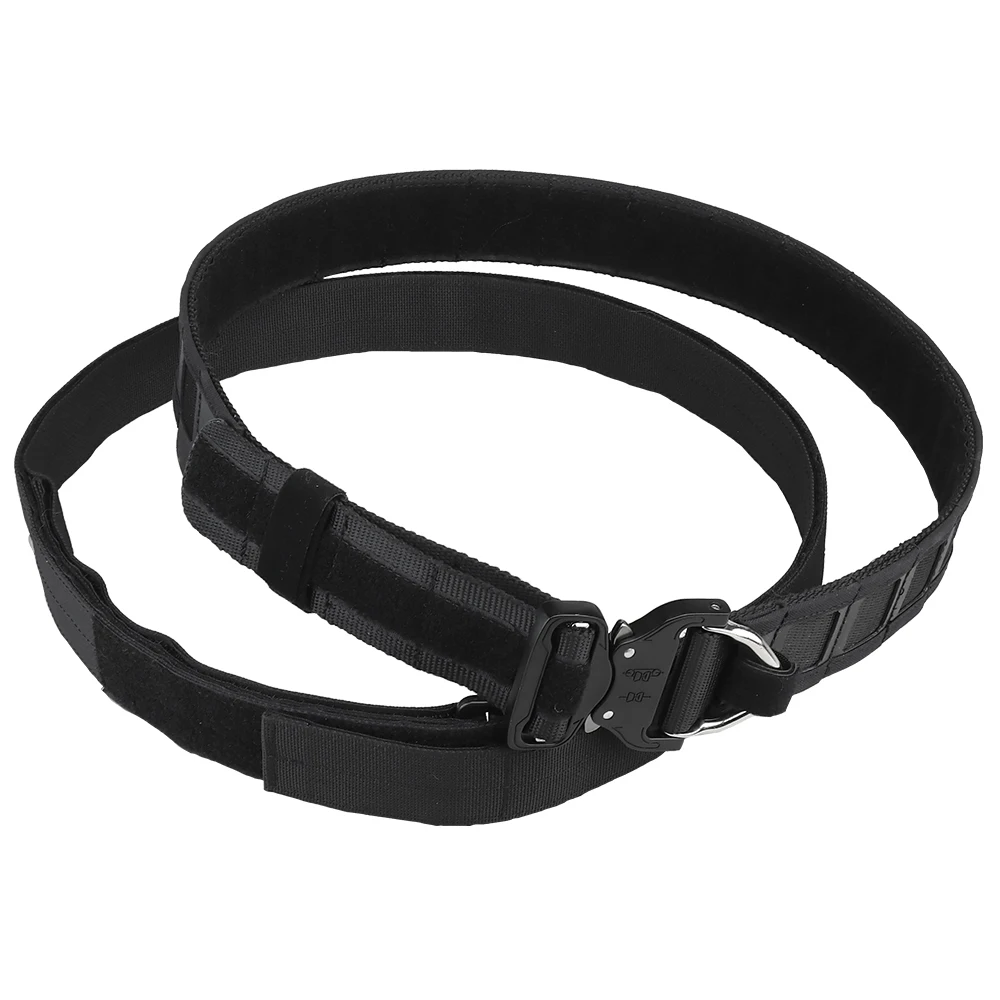 Hunting 1.5inch Combat Belt Quick Release Metal Buckle 3 Layer MOLLE Mens Belts Camo Airsoft Shooting Tactical Gear Accessories