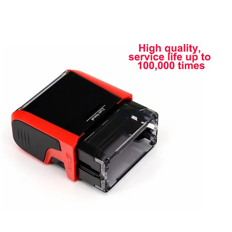Custom Rectangular Office 1-4 Lines Self-Inking Personalized Name Stamp Create Your Own with Your image Text Logo Drawing