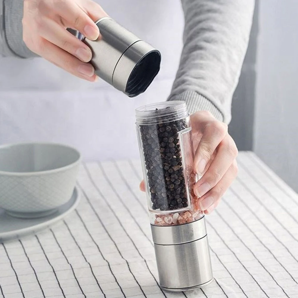 Stainless Steel Grinder Convenient Durable Multifunctional Seasoning Grinder Multifunctional Pepper Mill salt and pepper grinder herb grinder