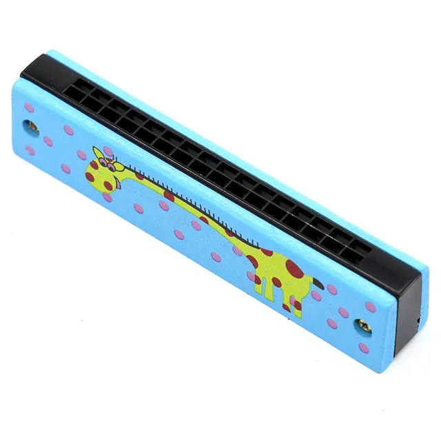 16 Holes Cute Harmonica Musical Instrument Montessori Educational Toys Cartoon Pattern Kids Wind Instrument Children Gift Kids 3