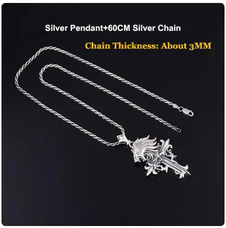 925 Sterling Silver Final Fantasy VIII Necklace Sleeping