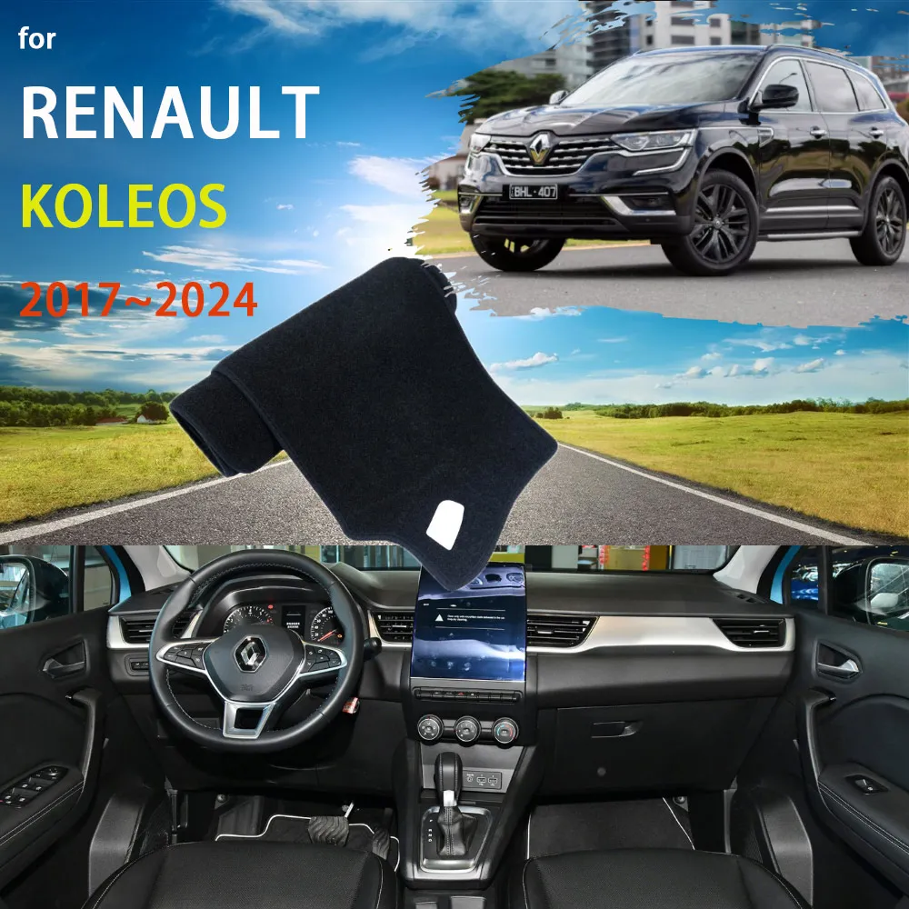

Чехол для приборной панели автомобиля Renault Koleos, Samsung QM6, MK2, HC, 2017 ~ 2024, 2020, 2021, 2022, коврик для приборной панели, Солнцезащитная подушка, ковер с защитой от УФ-лучей