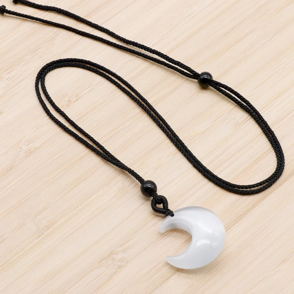 Collana Con Gatto E Pietra Di Luna – Regolabile, In Lega, Design Squisito, Regalo Per Donna E Ragazza Per Compleanno E Laurea