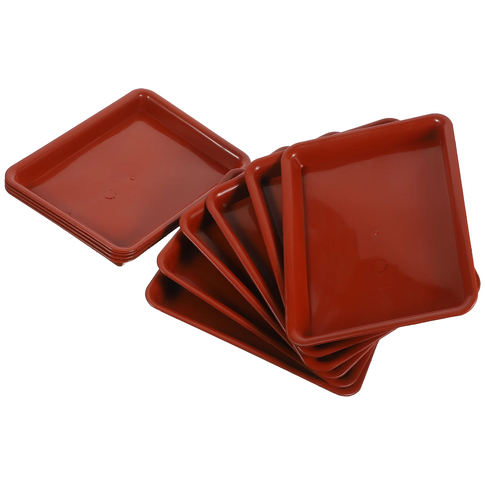

10Pcs Rectangular Planter Tray Plastic Flower Pot Tray Plant Saucer Tray Plastic Reusable Bonsai Pot Saucer