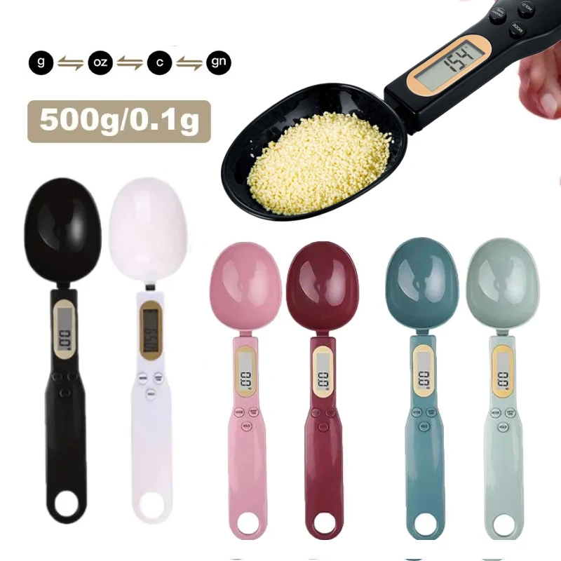 

Mini Weighing Spoon Electronic Kitchen Scale 500g 0.1g LCD Digital Spoon Scale Food Flour Milk Coffee Scale Kitchen Tools