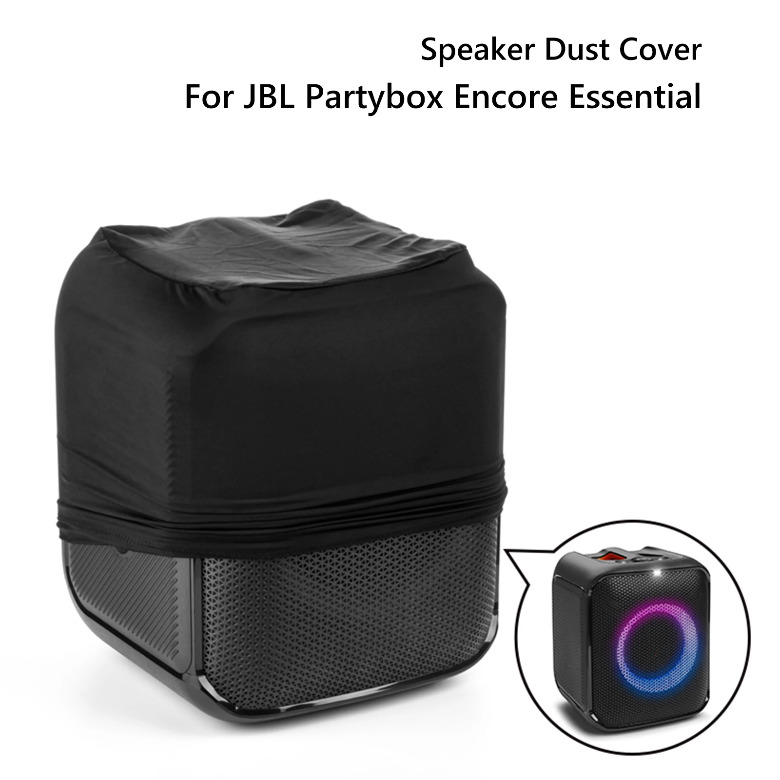 Speaker Cover Lycra Dust Case Stretchable Dust Cover Protective Case with Elastic Band for JBL PartyBox Encore Essential Speaker