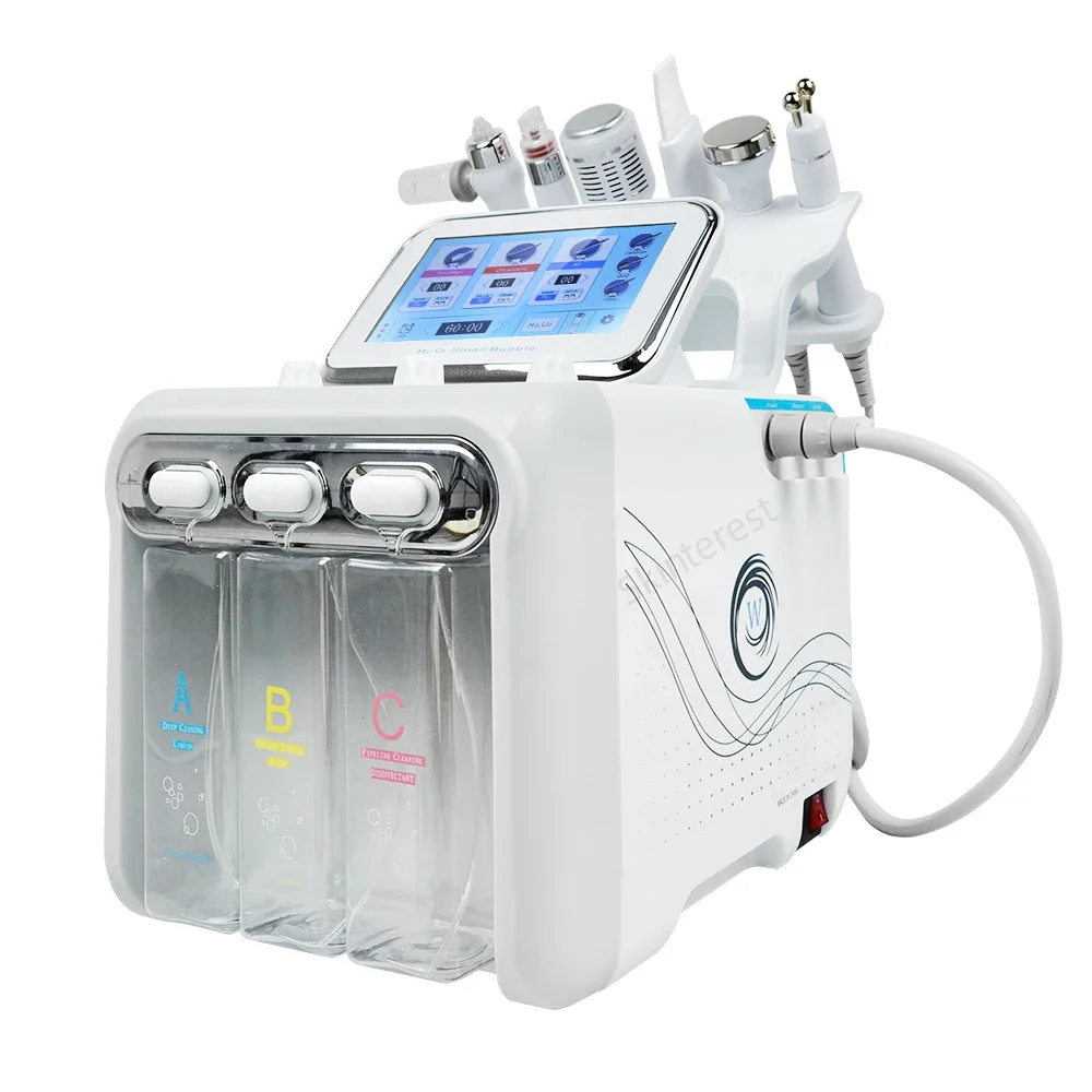 6 in 1 Dermabrasion Facial Machine Rejuvenation Facial Water Dermabrasion Machine Hydra Aqua Deep Cleaning Skin Care Device