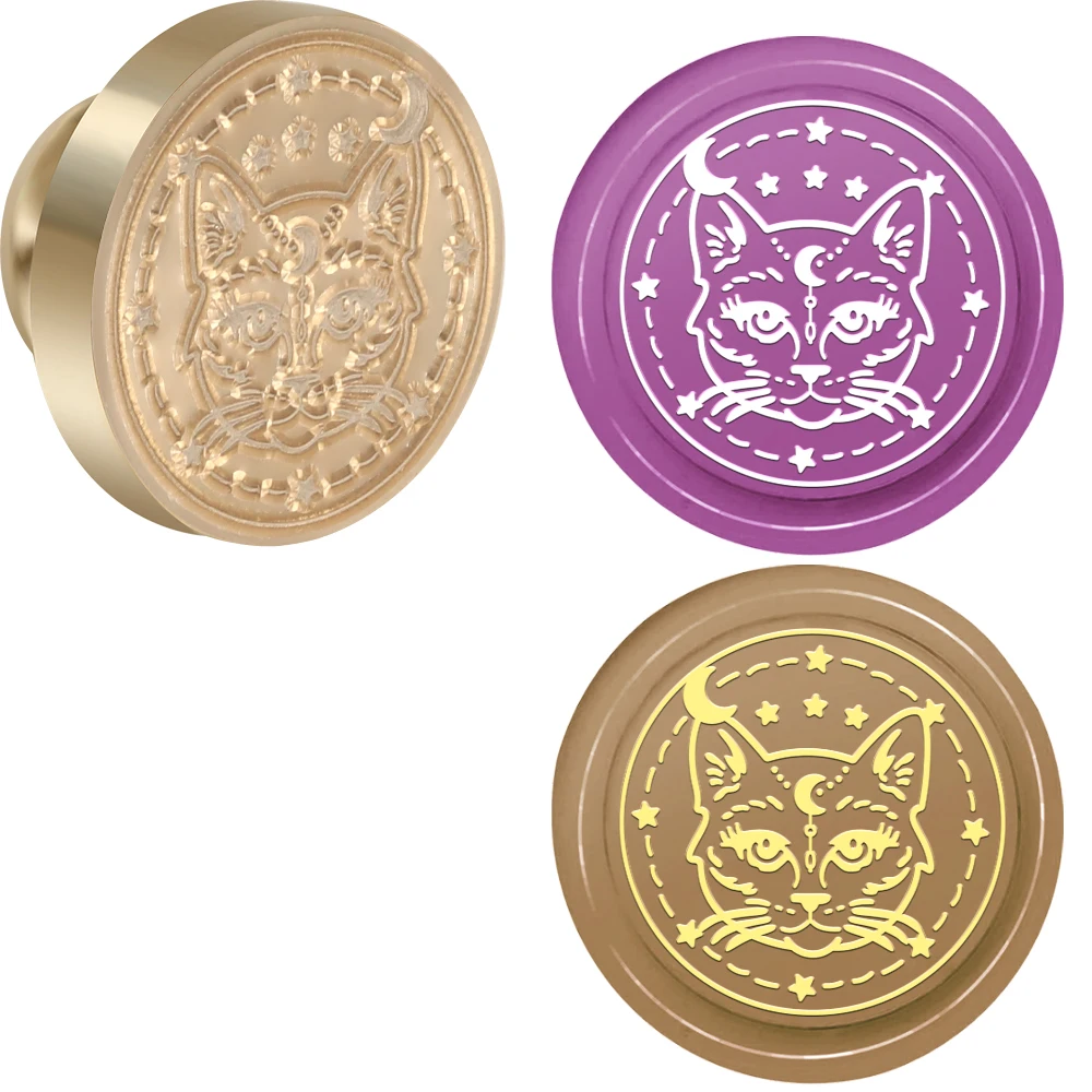 

Cat Wax Seal Stamp Diy Craft Supplies Scrapbooking Christmas Wedding Invitation for Decoration Wine Bags, Notebooks, Gifts