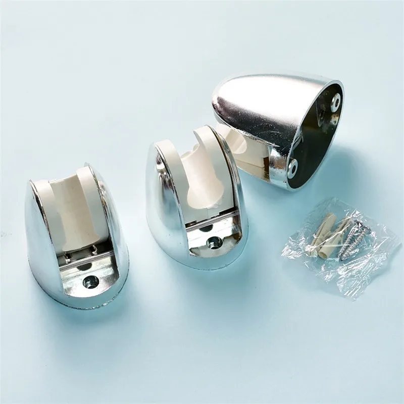 100Pcs Adjustable Shower Head Base Fixed 90 Degree Wall Mount Holder Hand-held Bracket Bathroom Shower Accessories