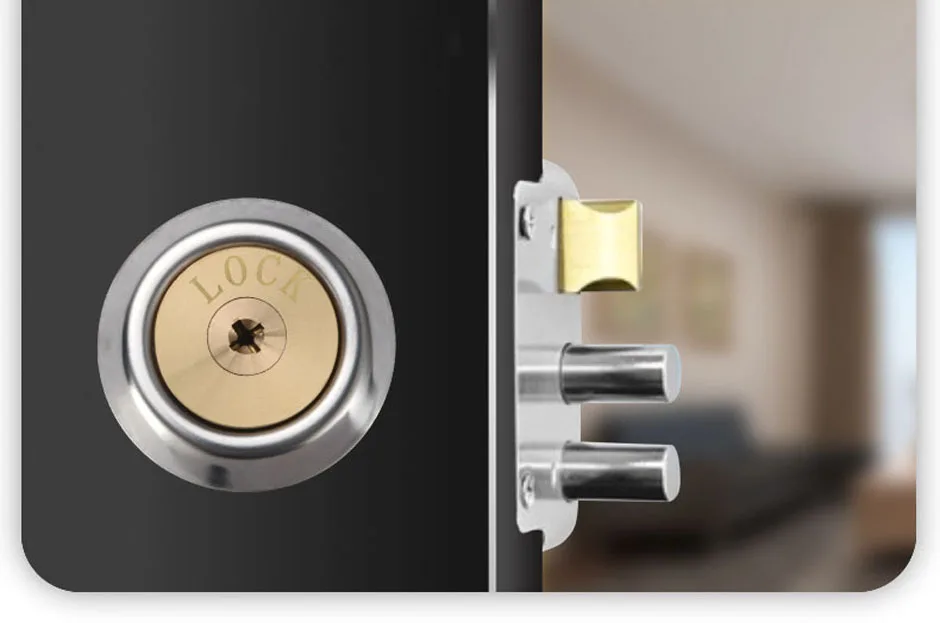 Ferro Door Lock, Household, Pure Copper, Universal