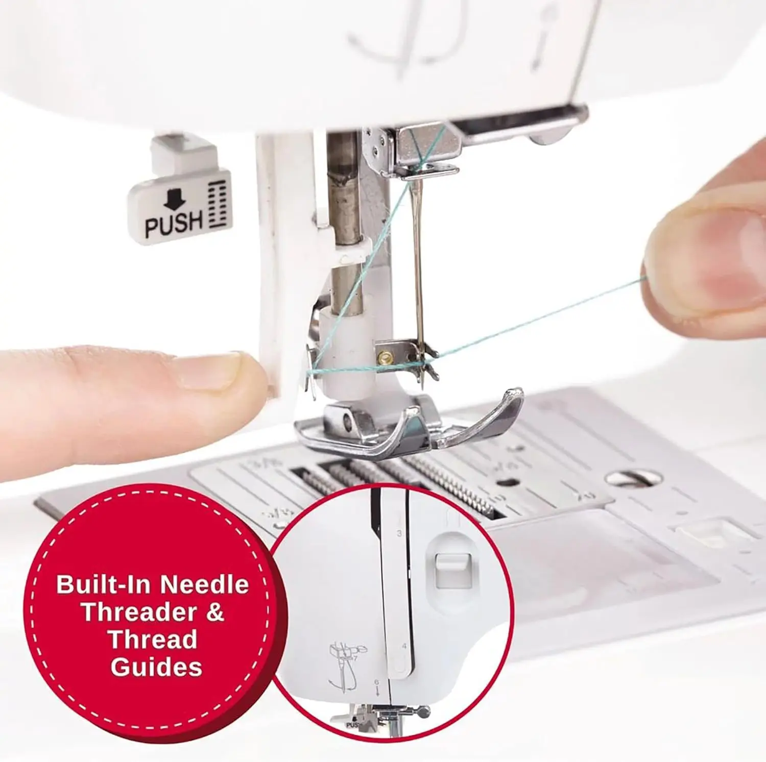 Singer Fashion Mate™ 3342 Lightweight & Portable Sewing Machine With Accessory Kit | 32 Built-In Stitches, Free Arm, Full Metal 5
