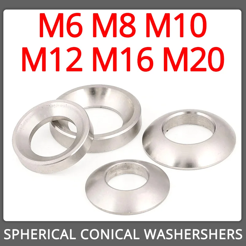 M6 M8 M10 M12 M16 M20 Conical Solid Countersunk Washer 304 Stainless Steel Gasket Concave Convex