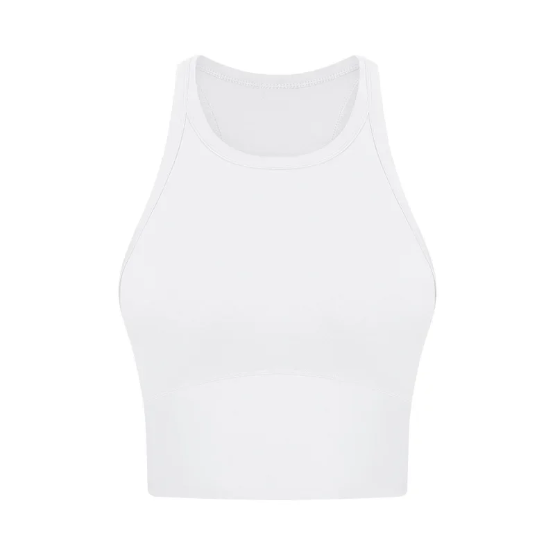ET Double 6 Lycra Antibacterial Naked Feel Yoga Vest with Chest Mat for Women Shockproof, Collection, Accessory Sports Underwear