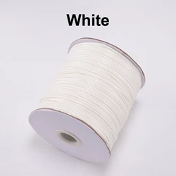 Luxurious Waxed PU Leather Cord for DIY Jewelry and Handmade Accessories, 20m (White)