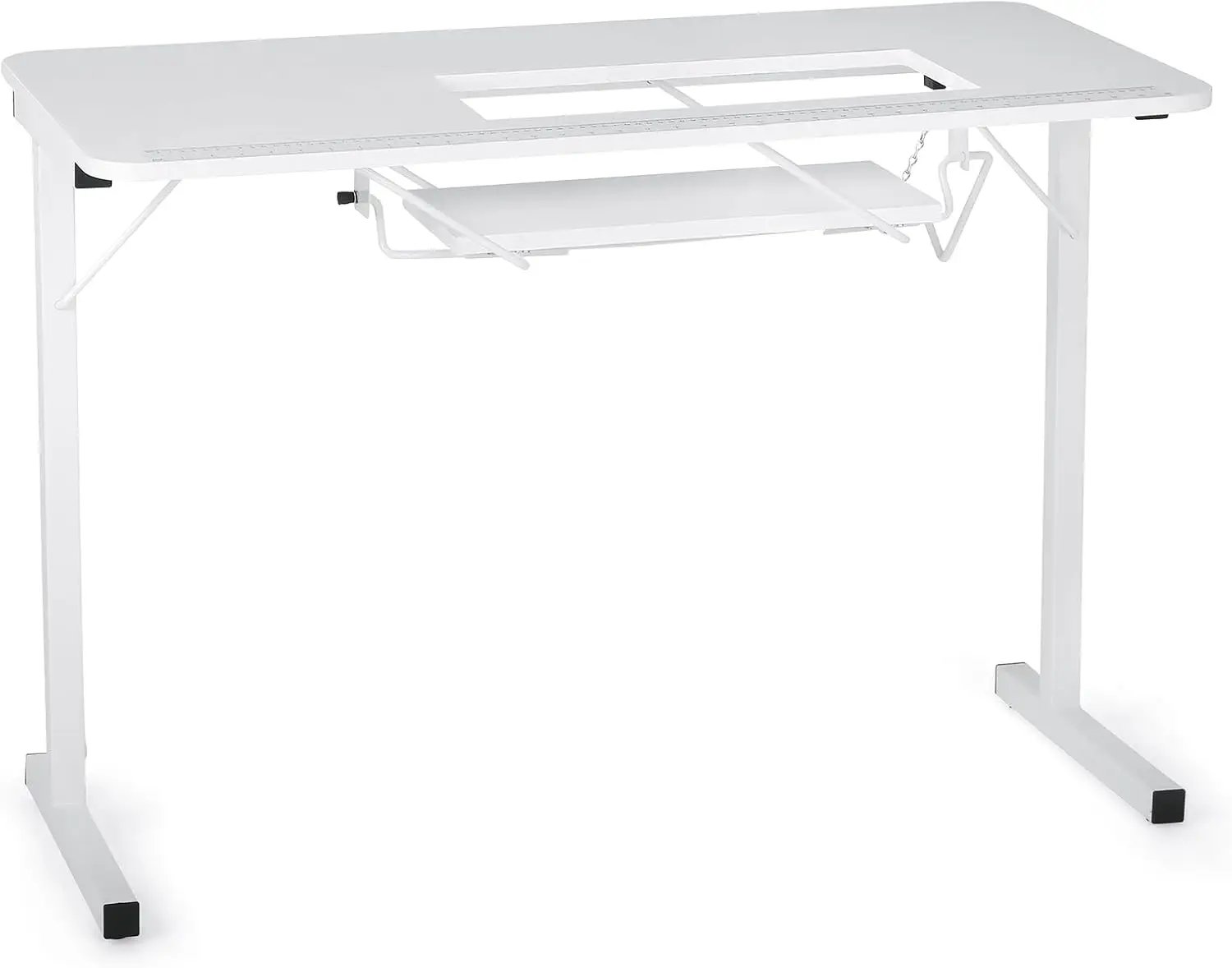 601 Gidget I Sew-Much-More Folding Sewing, Cutting, Quilting, and Craft Table, Portable with Lift, White