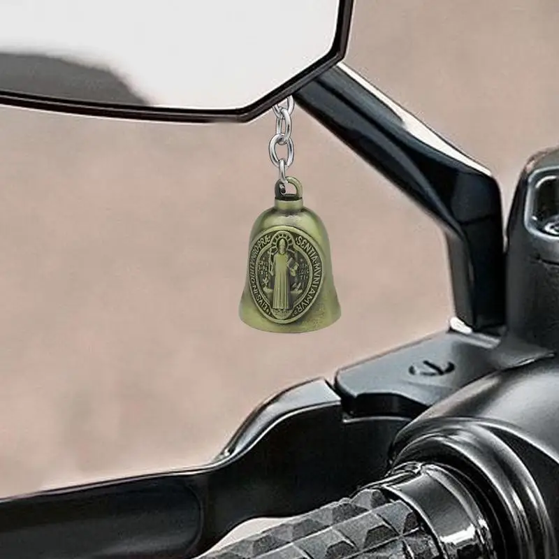 Gremlin Bell Motorcycle Good Luck Jesus Bell Creative Motorcycle Bell Accessories for Good Luck Retro Riding Luck Key Chain Bell