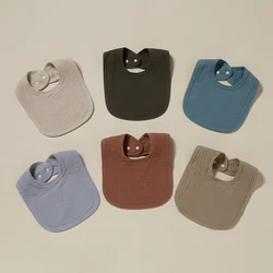 Pure Cotton Baby Bibs Muslin Gauze Burp Cloths Soft and Absorbent Comfortable Feeding Time with Snap Set Saliva Towel Breathable