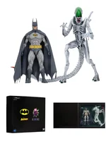 2 uds Anime Batman Superman VS Alien Xenomorph NYCC figura de acción NECA Supermen Batman figura juguetes de modelos coleccionables regalos - Imagen 6