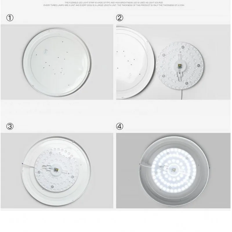 LED Panel Ceiling Lamp Round Square Downlight 12W 18W 24W 36W 50W AC 220V