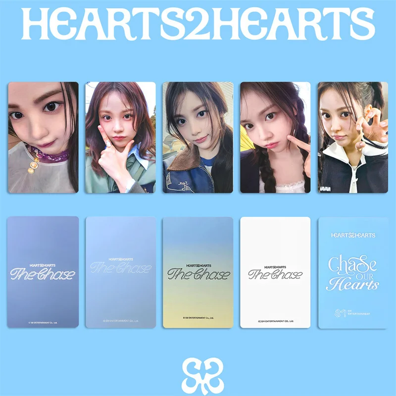5pcs/set Hearts2Hearts New Girl Group H2H Album LOMO Card The