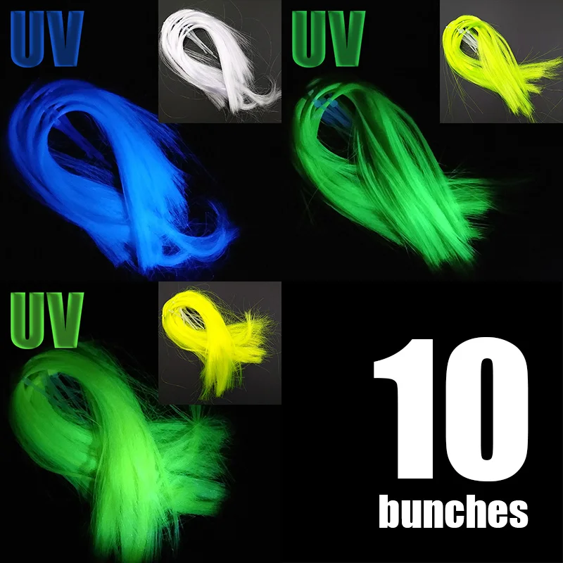 lunker UV ultra violet fluorescent fly fishing thread strand string line tying diy material assist hooks flies
