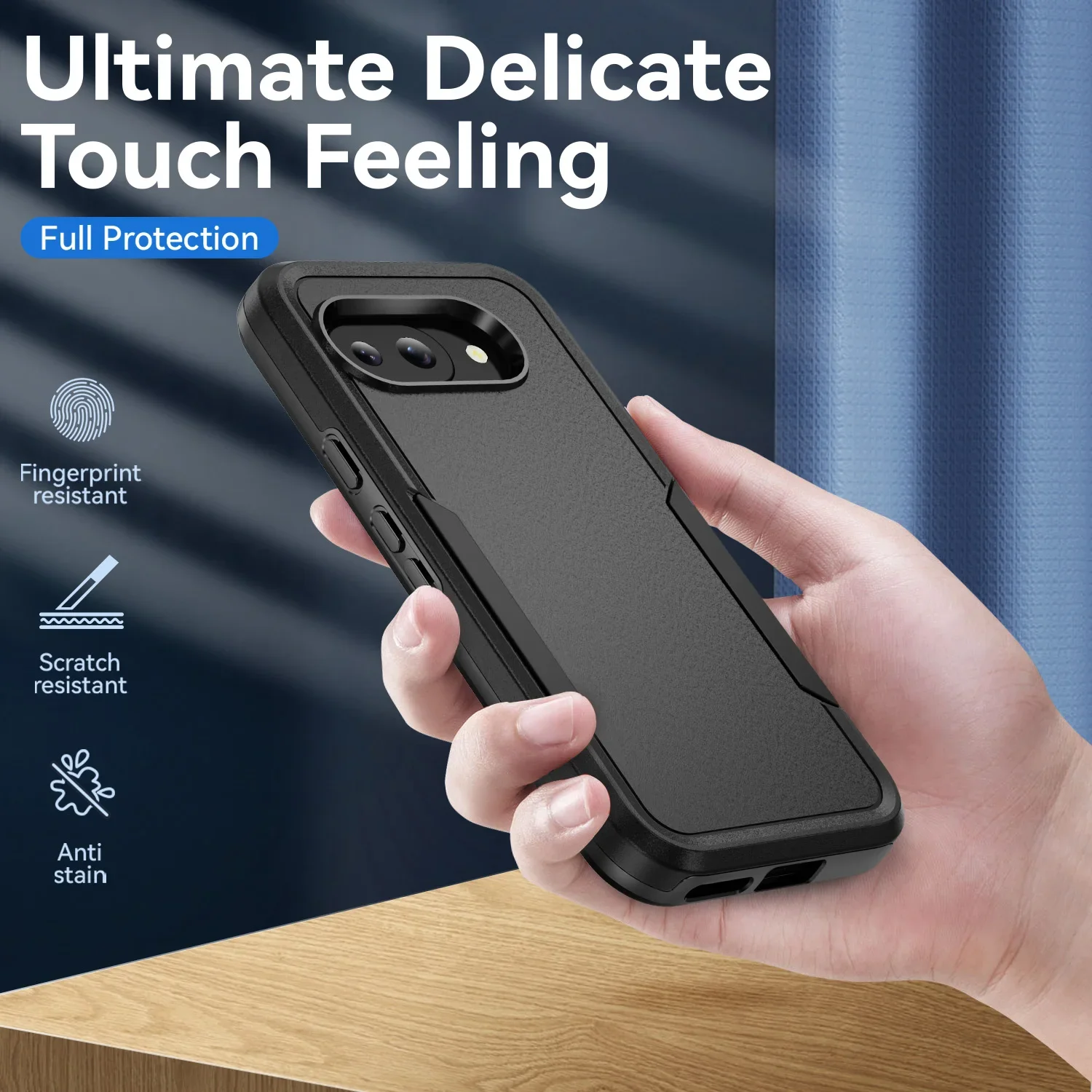 Durable Shockproof Protective Phone Case with TPU Frame and Hard Plastic Back Cover
