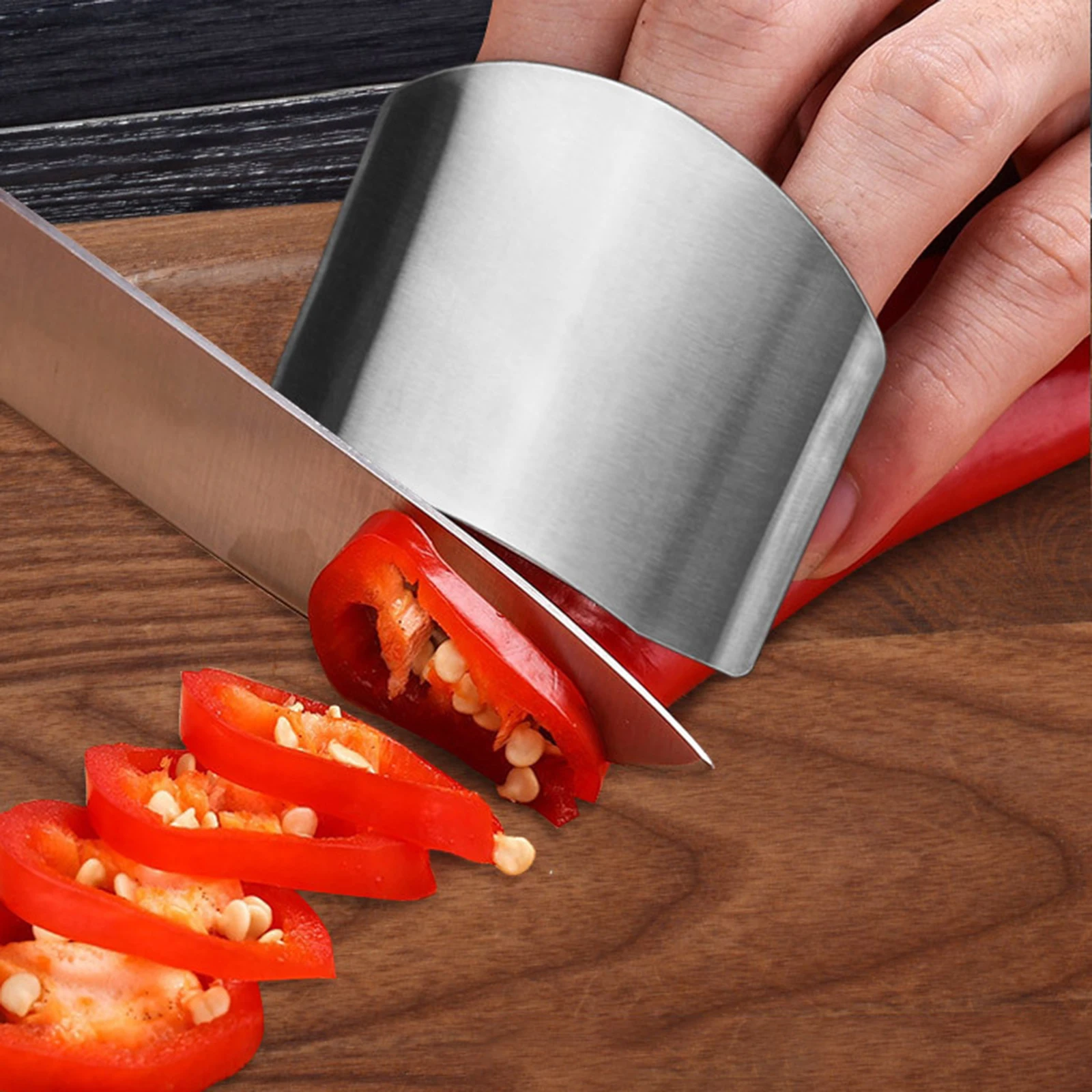 Stainless Steel Finger Protector Anti-cut Finger Guard Safe Vegetable Cutting Hand Protecter Kitchen Gadgets Kitchen Accessories