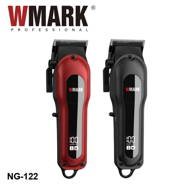 

WMARK NG-122 electric LCD digital display oil head gradient hot selling rechargeable hair clippers