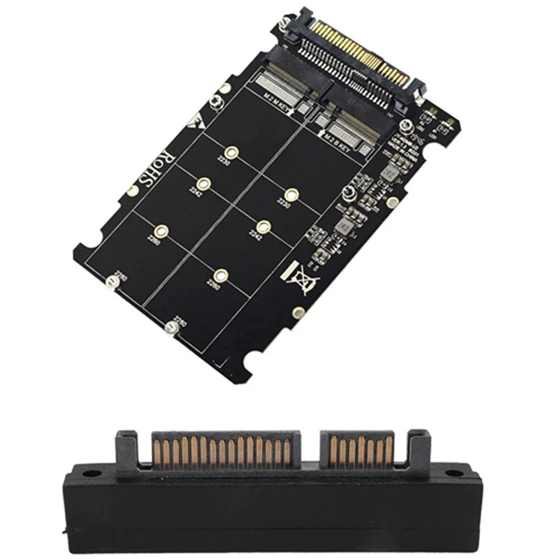 

Правый угловой 90-градусный SAS 22-контактный до 7-контактный + 15-контактный адаптер SATA с 2 в 1 м. 2 Nvme M.2 Key M Key B SSD к адаптеру U.2