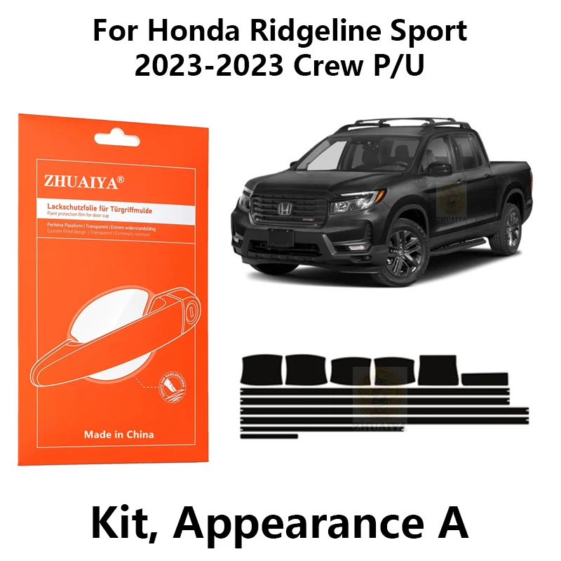 

Защитная пленка ZHUAIYA для красок дверной ручки, ТПУ PPF для Honda Ridgeline Sport 2023-2023 CrewP/U