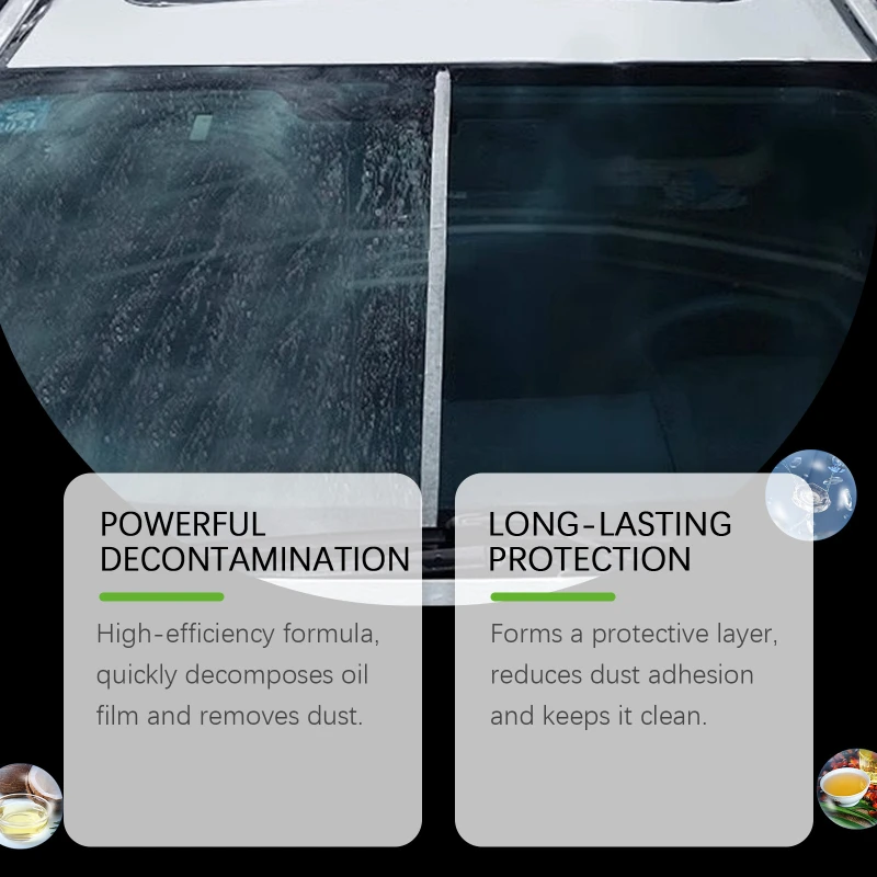 Car Glass Oil Film Remover Automotive Glass Sponge Cleaning Brush Front Inner Windshield Glass Oil Film Cleaner For Car Cleaning 5