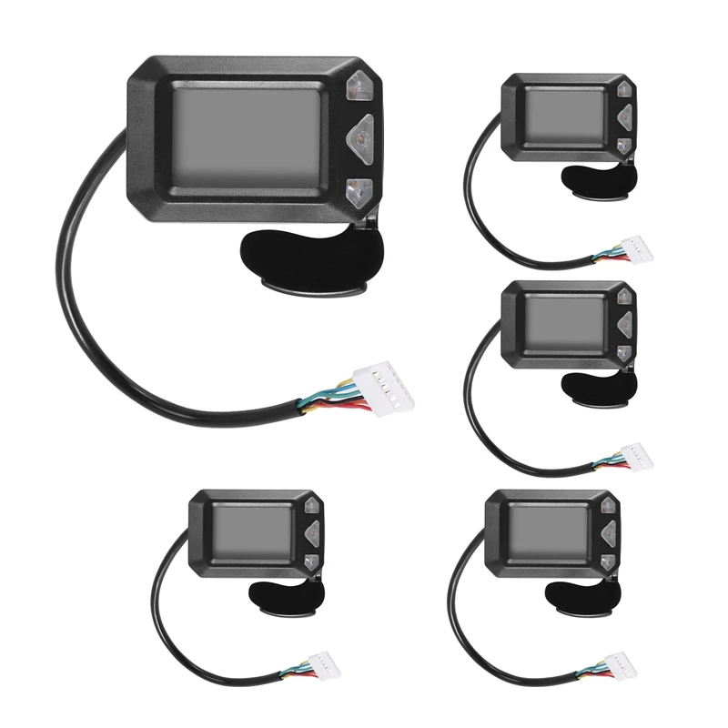 

5X 24V 36V Adjustable Electric Scooter Instrument Display Screen Switch Accelerator for 5.5 Inches Scooter Parts(6 Pins)