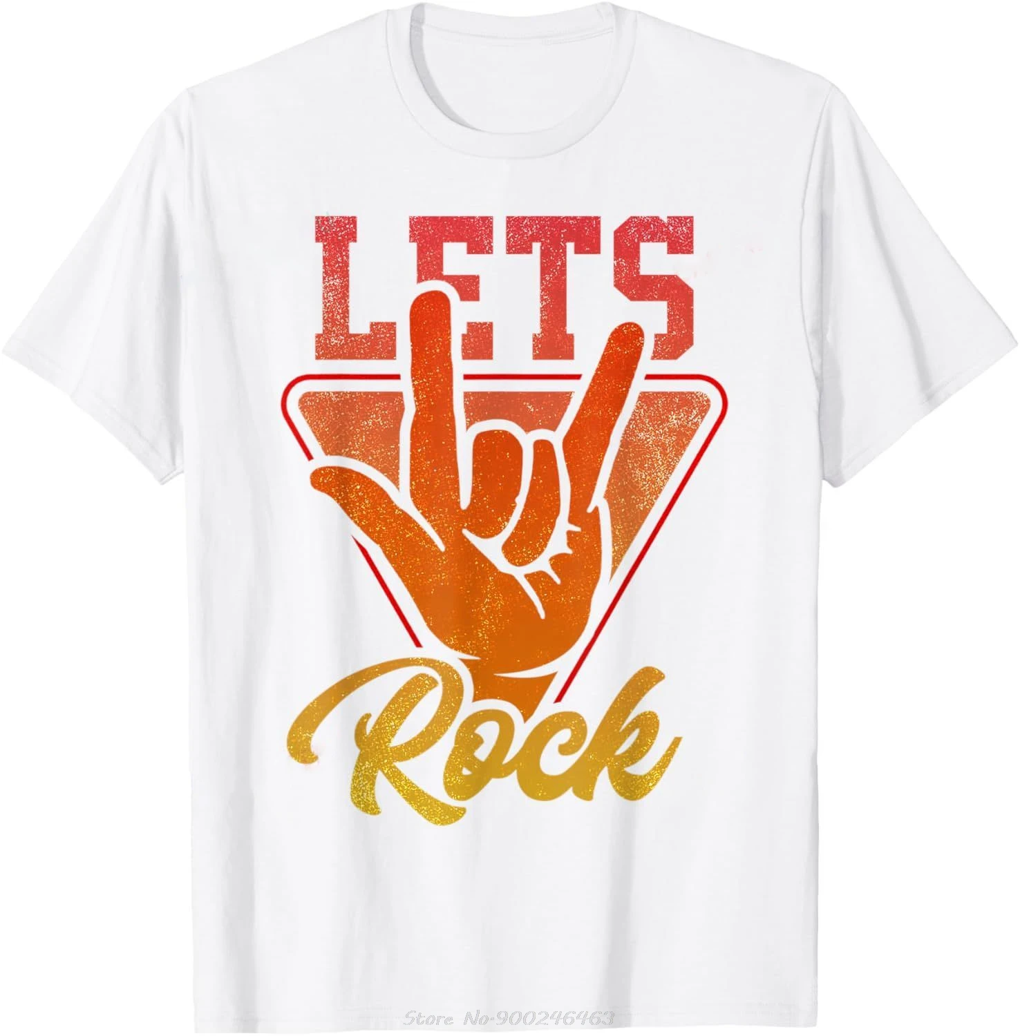 Let's Rock E-Gitarre Music Lover Band Gitarrist Retro T-Shirt Unisex Sommer Übergroßes T-Shirt Mode Kausal T-Shirt T-Shirts – Detail 11