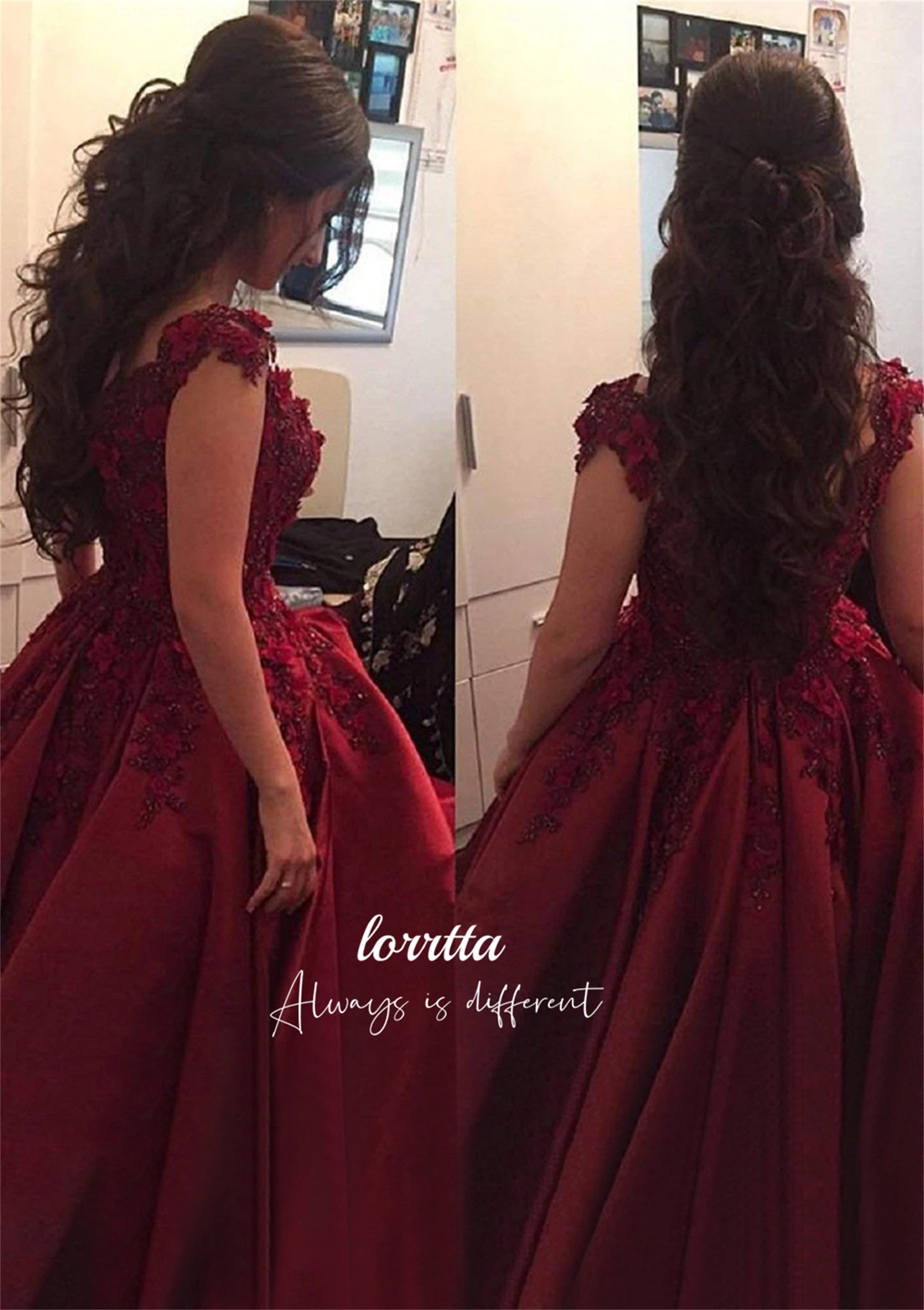 

Lorrtta Formal Dress Ball Gown Line A Evening Lace Flower Decoration Happy Sharon Dresses 2024 Robe De Soiree Femmes Wedding
