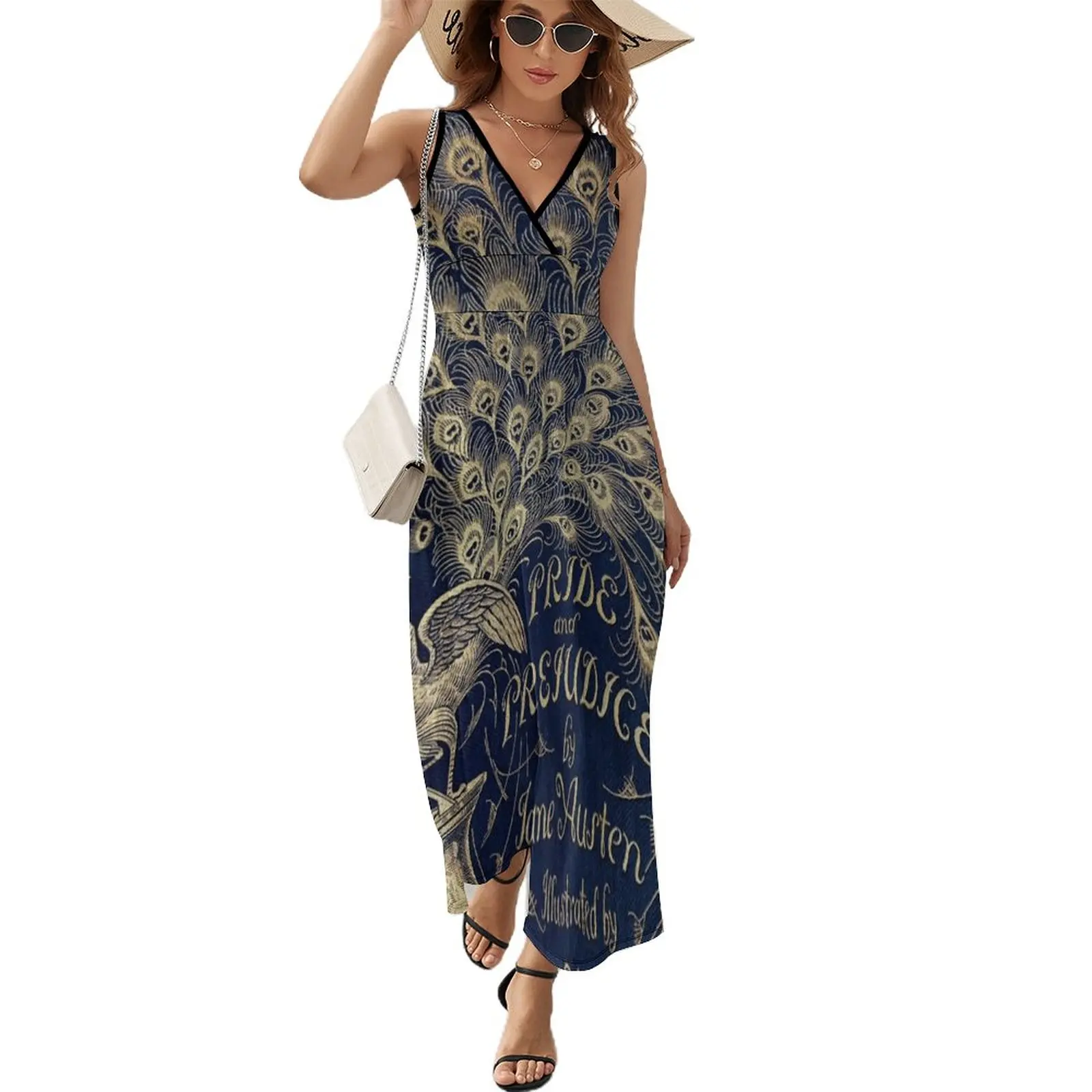 

Pride and Prejudice Peacock Cover Sleeveless Dress Dress women party night